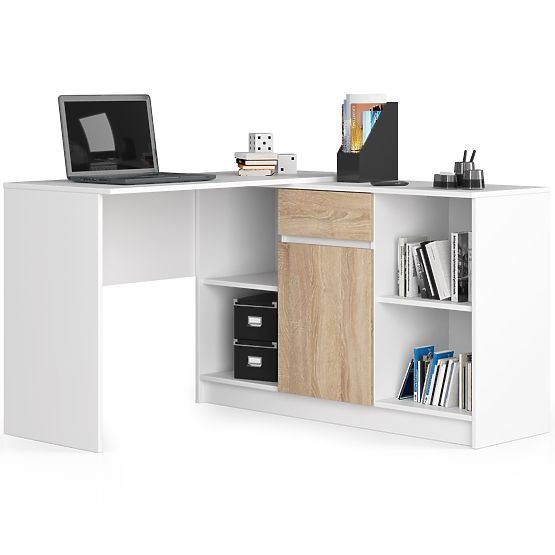 KOMMODE B-17 120 cm 1 SCHUBLADE 1 TÜR PK WEISS / SONOMA