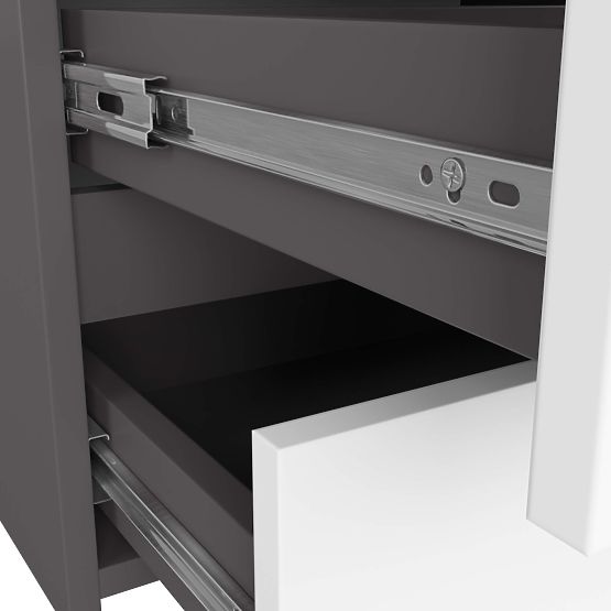 KOMMODE CL100 6SZ GRAU / WEISS