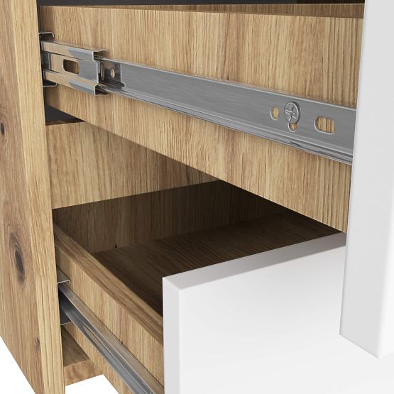 KOMMODE CL100 6SZ PK EICHE ARTISAN / WEISS