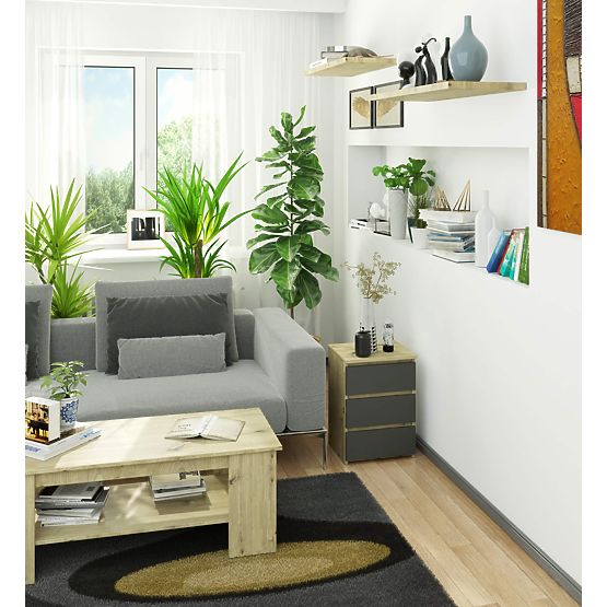 KOMMODE CL3/40 PK EICHE ARTISAN / GRAU