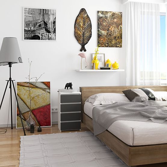 KOMMODE CL4 PK WEISS / GRAU