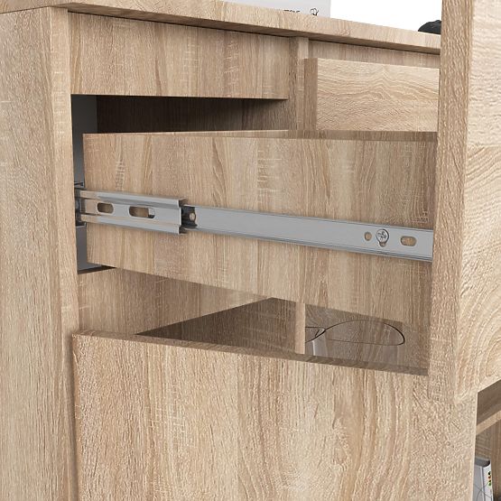 KOMMODE K100 2D 3SZ 1P PK EICHE SONOMA