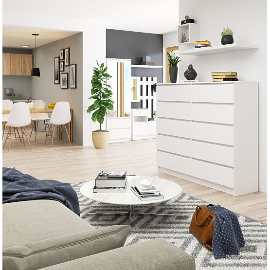 KOMMODE K140 10SZ CLP PK WEISS