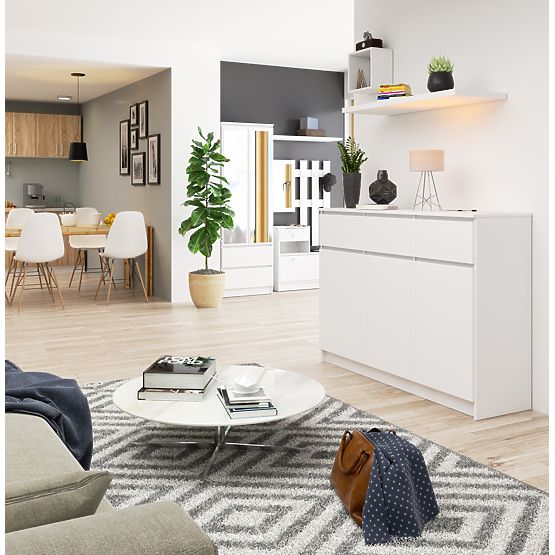 KOMMODE K140 3D 3SZ CLP PK WEISS