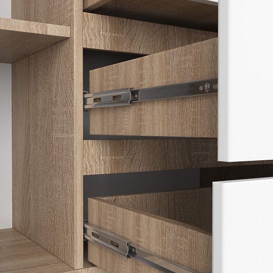 KOMMODE K160 2D 4SZ CLP PK EICHE SONOMA / WEISS