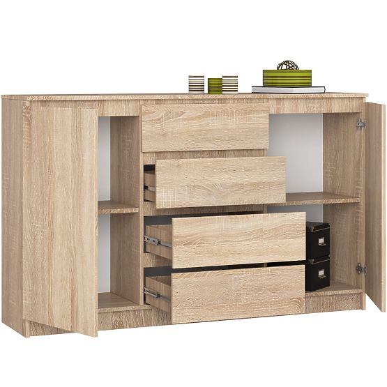 KOMMODE K160 2T 4SZ CLP PK EICHE SONOMA