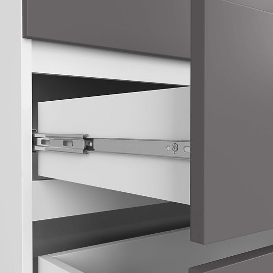 KOMMODE K160 6SZ CLP PK WEISS / GRAU