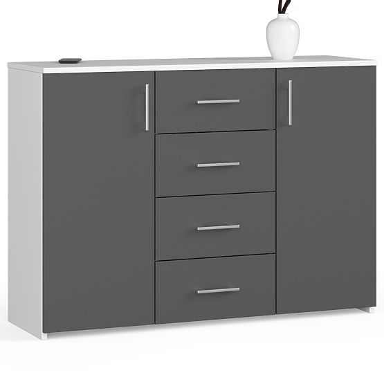 KOMMODE K45 PK WEISS / GRAPHITGRAU