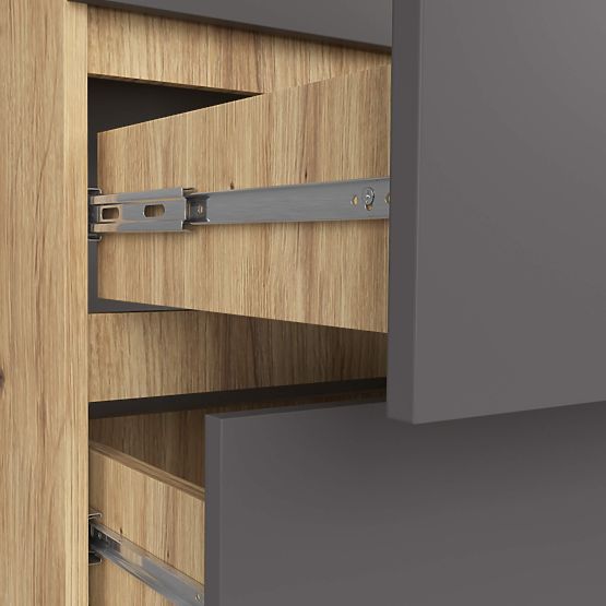 KOMMODE K60 6SZ CLP PK EICHE ARTISAN / GRAU