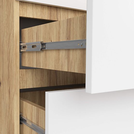 KOMMODE K60 6SZ CLP PK EICHE ARTISAN / WEISS