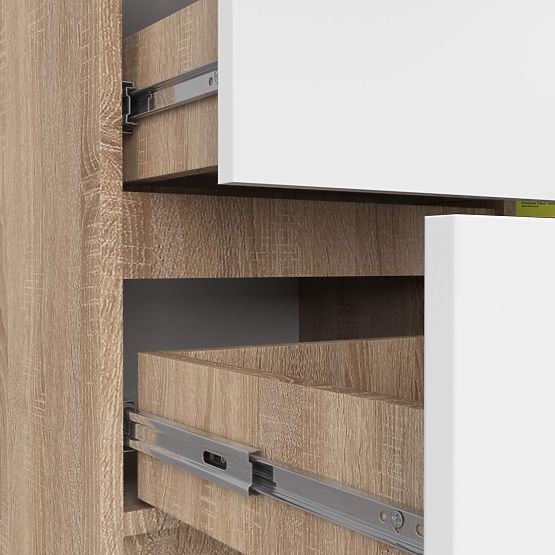 KOMMODE K80 JERRY 1T 3S PK EICHE SONOMA / WEISS