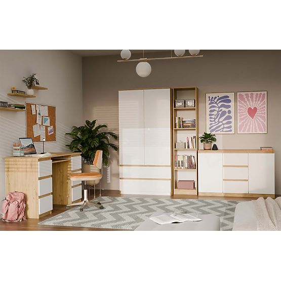 Kommode Malwa 2D3S EICHE ARTISAN WEISS