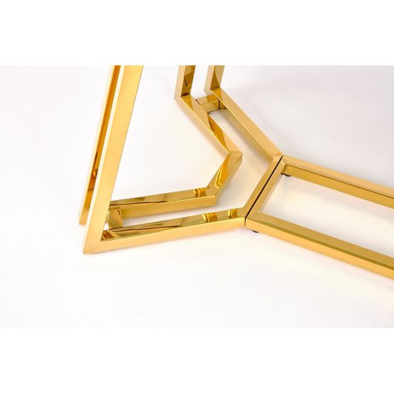 KONAMI Tisch, Platte - schwarzer Marmor, Beine - gold (2p=1Stk)