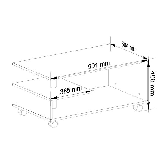 KONFERENZTISCH AUF RÄDERN VINI WEISS