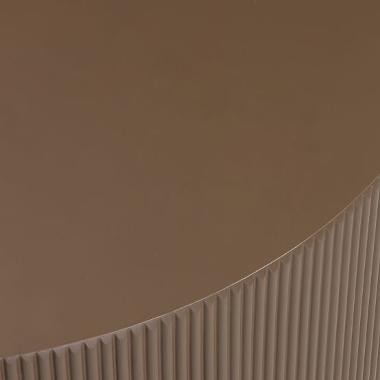 Konferenztisch Ermanno, 90 cm, Mokka, geriffelt