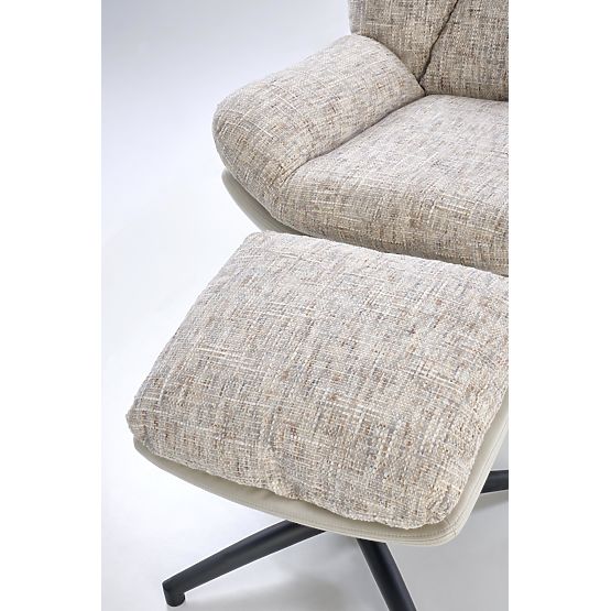 KRONOS Sessel mit Fußhocker, beige / mehrfarbig (1p=1 Stück)