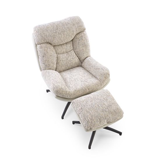 KRONOS Sessel mit Fußhocker, beige / mehrfarbig (1p=1 Stück)