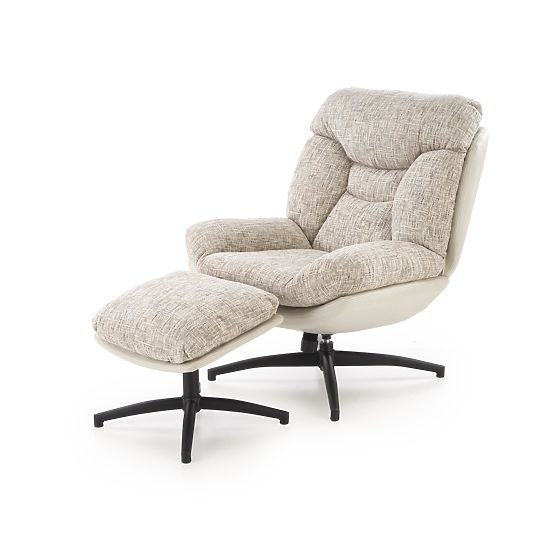 KRONOS Sessel mit Fußhocker, beige / mehrfarbig (1p=1 Stück)