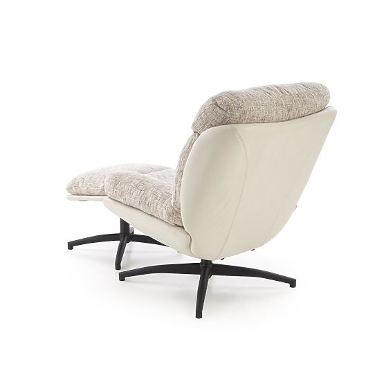 KRONOS Sessel mit Fußhocker, beige / mehrfarbig (1p=1 Stück)
