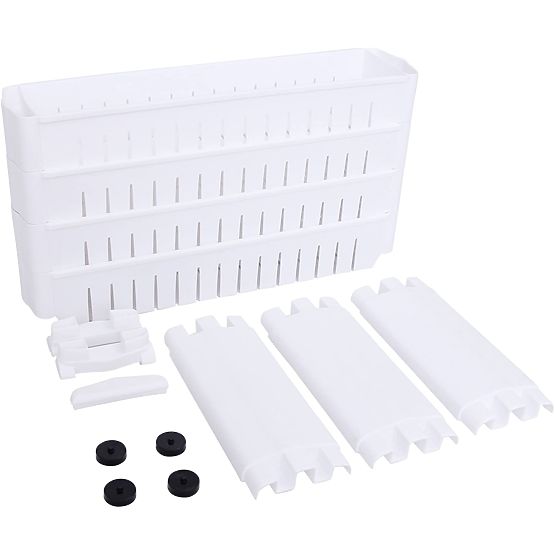 Küchen- und Badezimmerregal weiß 4 Ebenen Osmera