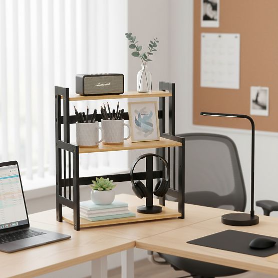 Küchenregal für Gewürze CEZAR NATURAL BLACK