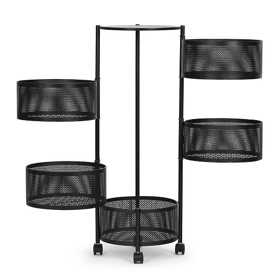 Küchenregal Helfer Organizer drehbare Regalböden 5 Ebenen Metall ModernHome