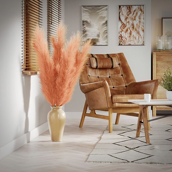 Künstliche Blume PAMPLY korallenrot ameliahome