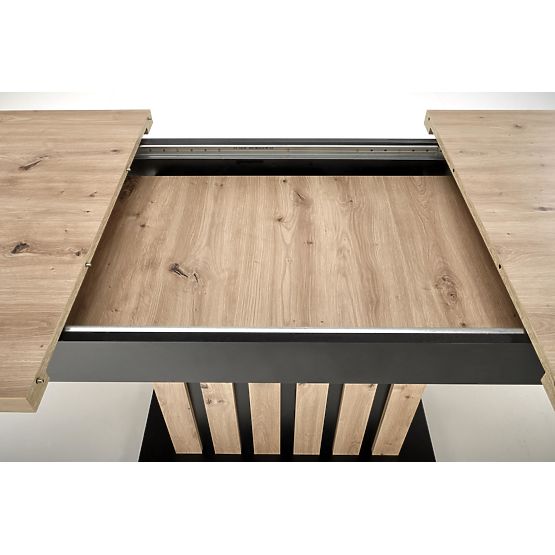 LAMELLO ausziehbarer Tisch 160-210/90 cm Eiche Artisan/Schwarz