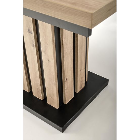 LAMELLO ausziehbarer Tisch 160-210/90 cm Eiche Artisan/Schwarz