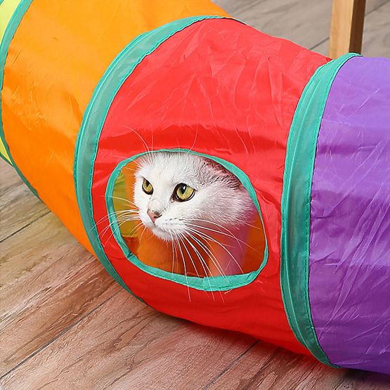 Langer Tunnel Feder Spielzeug für Katze FIGARO