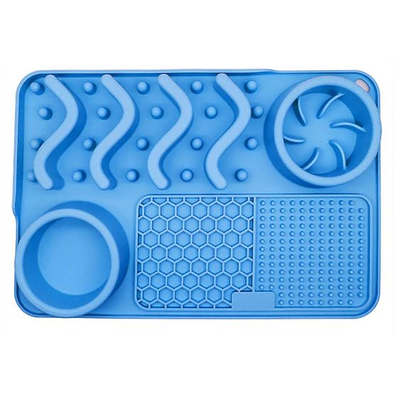 LECKMATTE FÜR LANGSAMERE NAHRUNGSAUFNAHME BLAU