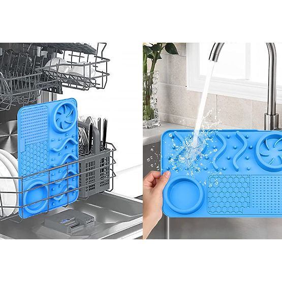 LECKMATTE FÜR LANGSAMERE NAHRUNGSAUFNAHME BLAU