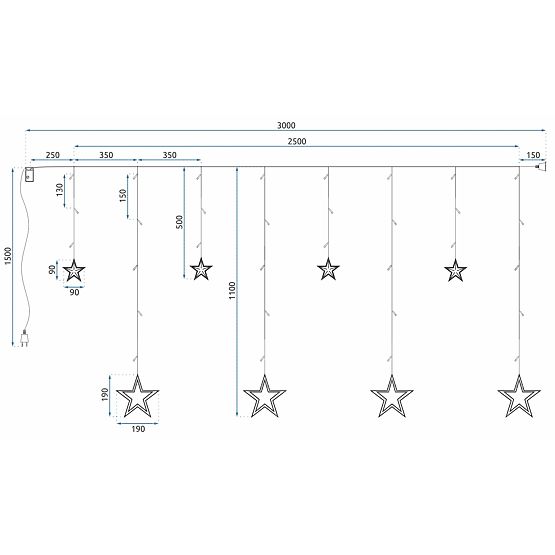 LED-Vorhang mit Fernbedienung GL2004