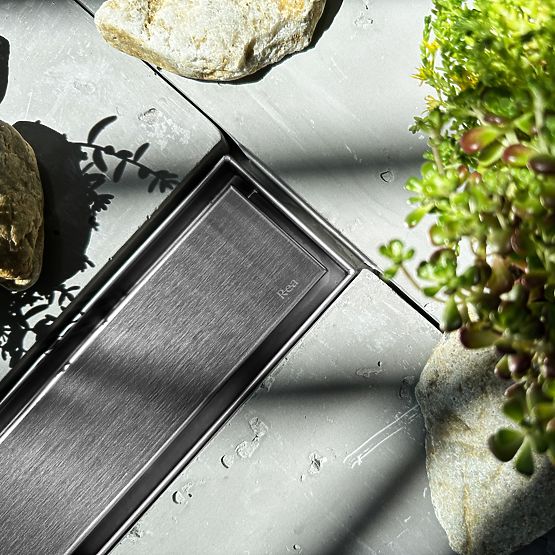 Linienablauf REA NEOX PRO Gebürsteter Stahl 50