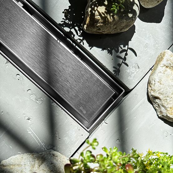 Linienablauf REA NEOX PRO Gebürsteter Stahl 50