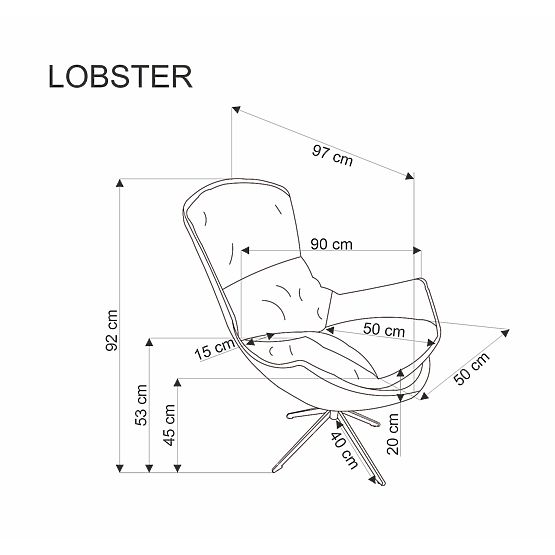 LOBSTER beige Relaxsessel