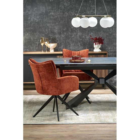 LUCIANO ausziehbarer Tisch, Platte: blauer Marmor (2p=1Stk)