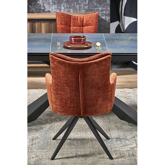 LUCIANO ausziehbarer Tisch, Platte: blauer Marmor (2p=1Stk)