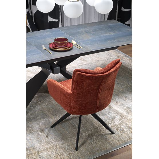 LUCIANO ausziehbarer Tisch, Platte: blauer Marmor (2p=1Stk)