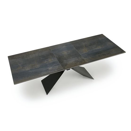 LUCIANO ausziehbarer Tisch, Platte: blauer Marmor (2p=1Stk)