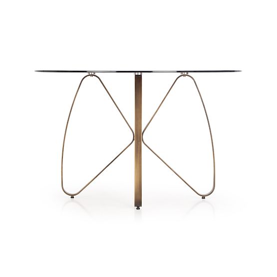 LUNGO Tisch antikes Gold / Braun (2p=1 Stück)