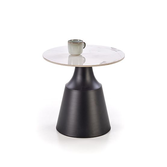 MAGNETA Set aus 2 Bänken, weißer Marmor / schwarz (2p=1Stk)