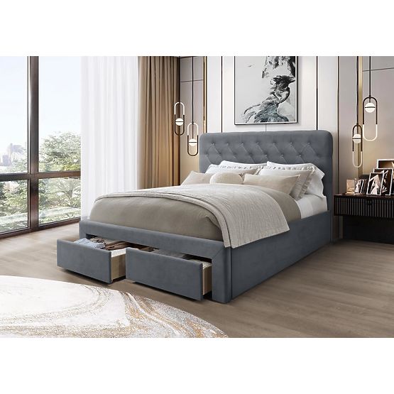 MARISOL 160 cm Bett grau (4p=1Stk)