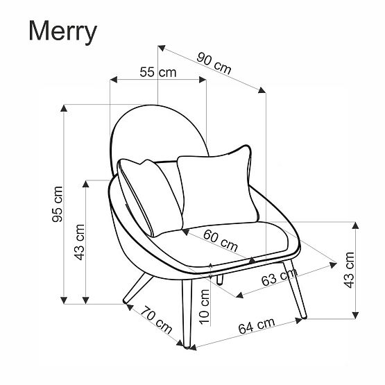 MERRY Relaxsessel, cremefarben (1p=1 Stk.)