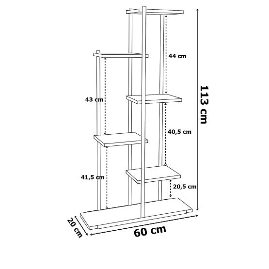 Metallblumenständer IKER Rustic 6 Ebenen