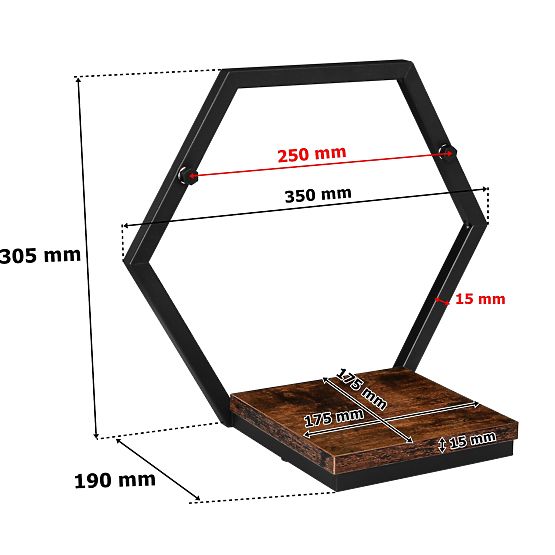 Metallblumenständer Regal schwarz Honung Rustic Loft