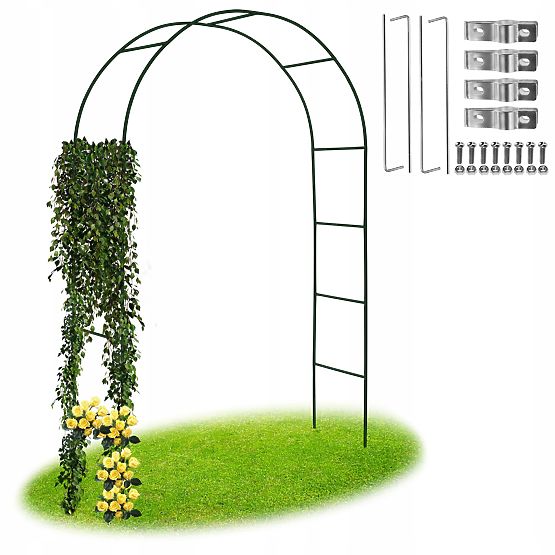 Metallpergola Bogen schwarz 240 cm