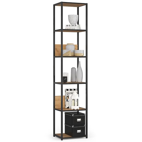 METALLREGAL LOFT 400 SCHWARZ/EICHE CRAFT