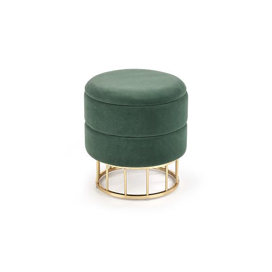 MINTY Pouf dunkelgrün / gold (1p=1 Stk)