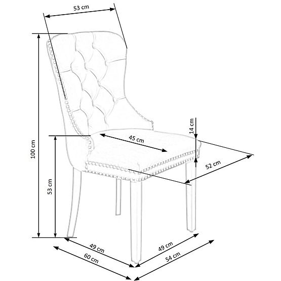 MIYA Stuhl schwarz / Bezug: beige (1p=2Stk)